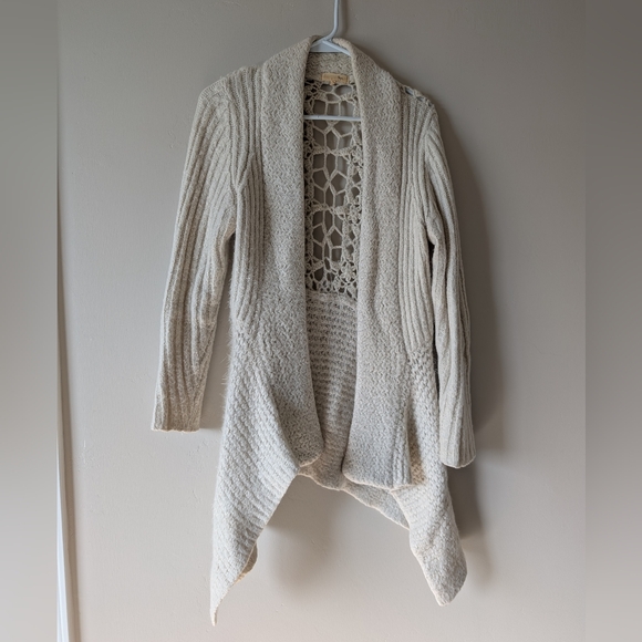 Ryu Anthropologie Women's Off White Cream Knit Sweater Size Small Medium - Picture 1 of 5